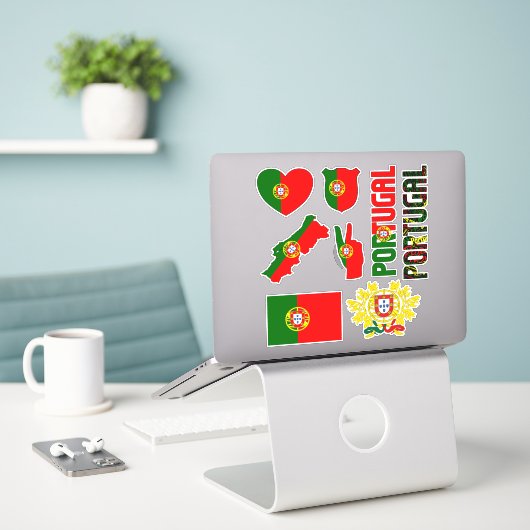 Amazing Portugal Shapes National Symbols Sticker (Laptop op bureau)