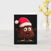 Amazing Pudding Look With Christmas Hat  Kaart (Gele Bloem)