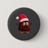 Amazing Pudding Look With Christmas Hat  Ronde Button 5,7 Cm (Voorkant)