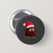 Amazing Pudding Look With Christmas Hat Ronde Button 5,7 Cm (Voorkant /achterkant)