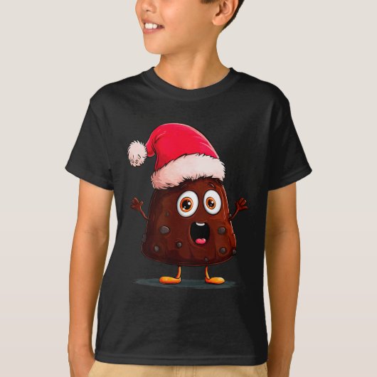 Amazing Pudding Look With Christmas Hat  T-shirt (Voorkant)