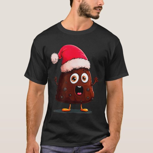 Amazing Pudding Look With Christmas Hat T-shirt (Voorkant)