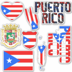Amazing Puerto Rico Shapes National Symbols Sticker