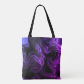 Amazing Purple + Dark Blue Swirls on This Reusable Tote Bag (Achterkant)