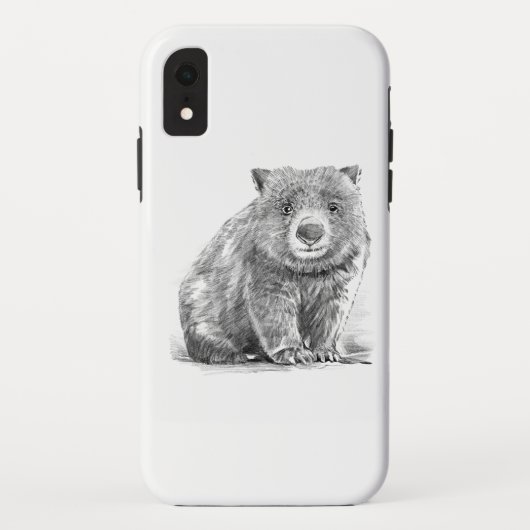 Amazing realistic wombat in pencil drawing style Case-Mate iPhone case (Achterkant)