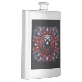Amazing Red/Black Checkered Mandelbrot Starbursts Flacon (Rechts)