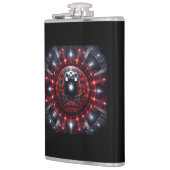 Amazing Red/Black Checkered Mandelbrot Starbursts Heupfles (Links)