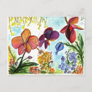 Amazing Red Orchid Briefkaart