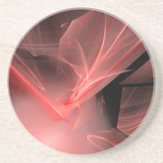 Amazing Red Swirls Zandsteen Onderzetter (Voorkant)