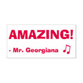 "AMAZING!" + Rubberstempel van de educator Zelfinktende Stempel (Design)