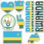 Amazing Rwanda Shapes National Symbols Sticker (Voorkant)