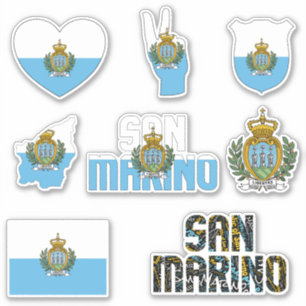 Amazing San Marino Shapes National Symbols Sticker