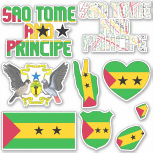 Amazing Sao Tomé en Principe Shapes National Sticker