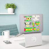 Amazing Sao Tomé en Principe Shapes National Sticker (Laptop op bureau)