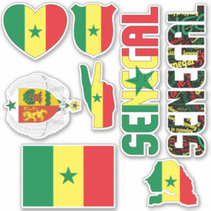 Amazing Senegal Shapes National Symbols Sticker