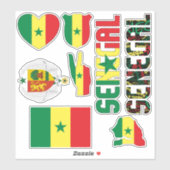 Amazing Senegal Shapes National Symbols Sticker (Vel)