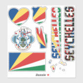 Amazing Seychellen Shapes National Symbols Sticker (Vel)