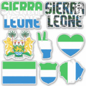 Amazing Sierra Leone Shapes National Symbols Sticker (Voorkant)