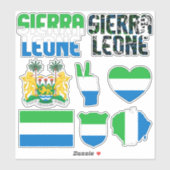 Amazing Sierra Leone Shapes National Symbols Sticker (Vel)