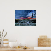 Amazing Sky over de spoorweg Poster (Keuken)