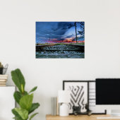 Amazing Sky over de spoorweg Poster (Thuiskantoor)
