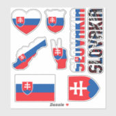 Amazing Slovakia Shapes National Symbols Sticker (Vel)