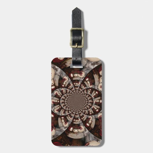 Amazing Snowman Bagagelabel (Voorkant verticaal)