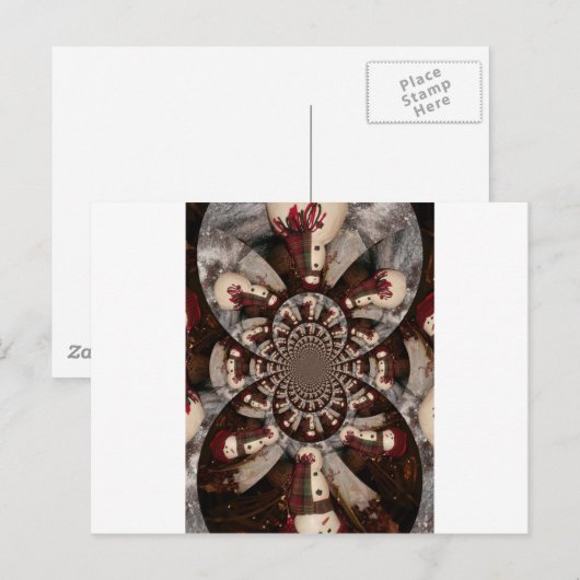 Amazing Snowman Briefkaart (Voorkant / Achterkant)