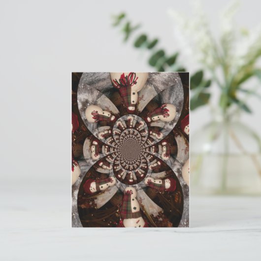 Amazing Snowman Briefkaart (Staand voorkant)