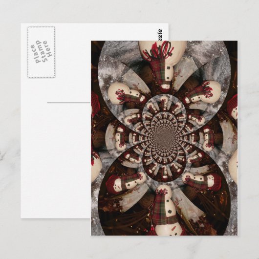 Amazing Snowman Briefkaart (Voorkant / Achterkant)