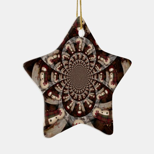 Amazing Snowman Keramisch Ornament (Rechts)