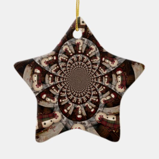 Amazing Snowman Keramisch Ornament (Voorkant)