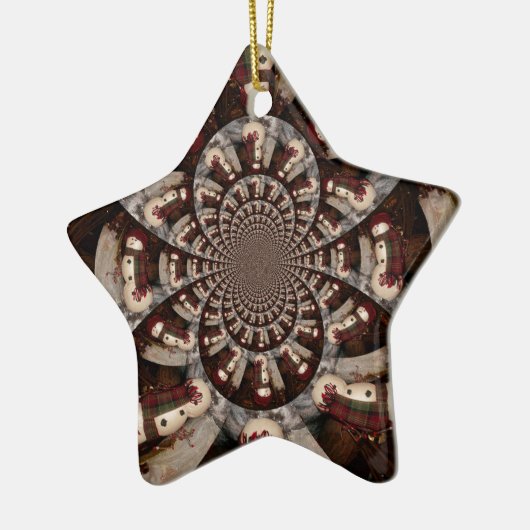 Amazing Snowman Keramisch Ornament (Links)