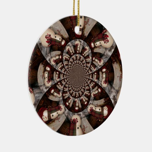 Amazing Snowman Keramisch Ornament (Rechts)