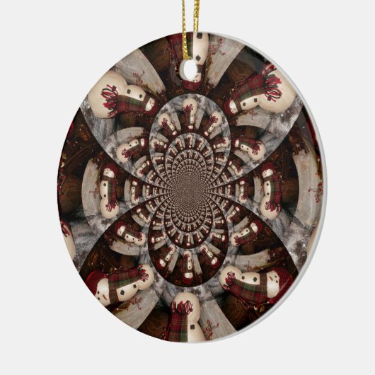 Amazing Snowman Keramisch Ornament (Links)