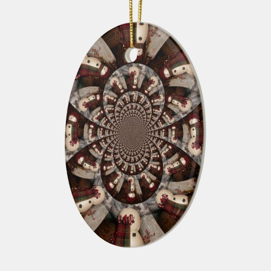 Amazing Snowman Keramisch Ornament (Links)