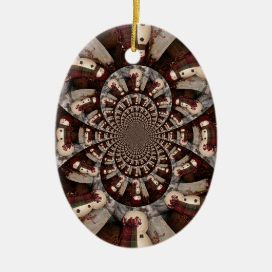 Amazing Snowman Keramisch Ornament (Voorkant)