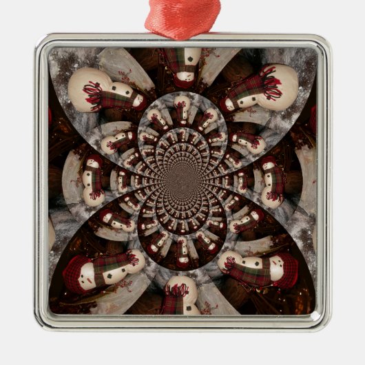 Amazing Snowman Metalen Ornament (Voorkant)