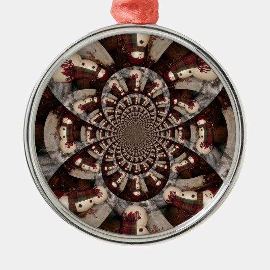 Amazing Snowman Metalen Ornament (Voorkant)