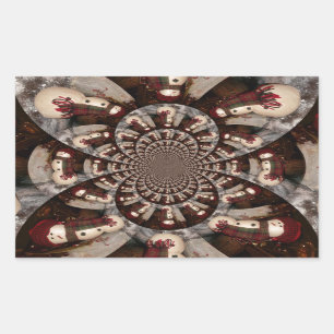 Amazing Snowman Rechthoekige Sticker