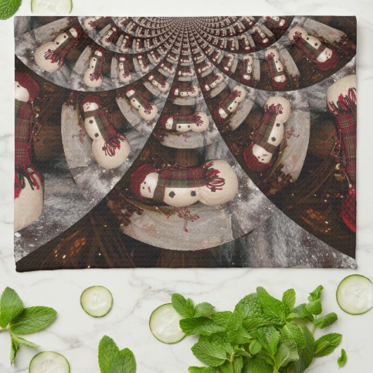 Amazing Snowman Theedoek (Gevouwen)