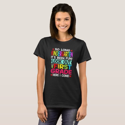 Amazing So Long Kindergarten Look Out First Grade T-shirt (Voorkant volledig)