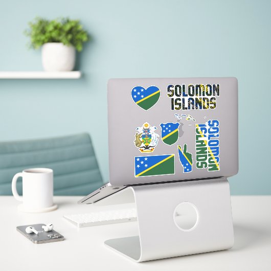 Amazing Solomon Islands Shapes National Symbols Sticker (Laptop op bureau)