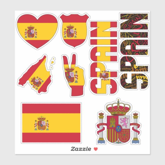 Amazing Spain Shapes National Symbols Sticker (Vel)