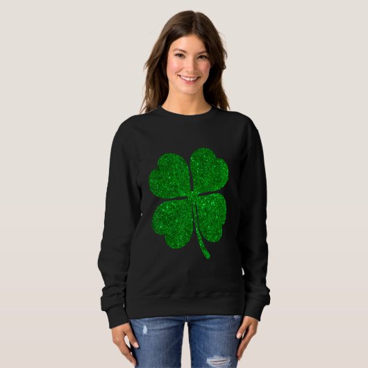 Amazing St Patrick's Day Irish Giltter Shamrock M Trui (Voorkant volledig)