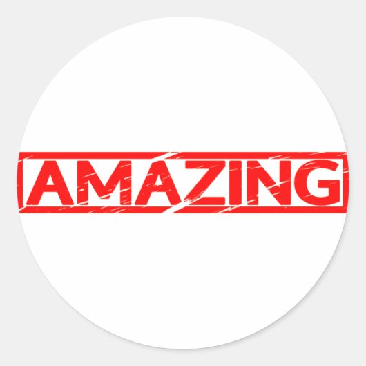 Amazing Stamp Ronde Sticker (Voorkant)