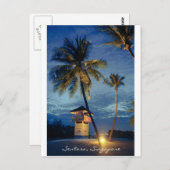 Amazing strand uitzicht briefkaart Sentosa, Singap (Voorkant / Achterkant)