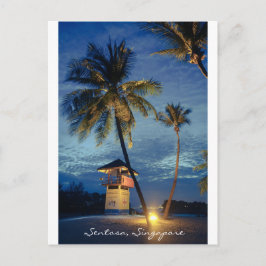 Amazing strand uitzicht briefkaart Sentosa, Singap