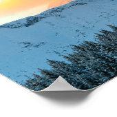 Amazing sunset boven berg Triglav, Slovenië Poster (Hoek)