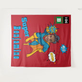 Amazing Superheld Birthday Photo Perfect Kinder Wandkleed (Voorkant (horizontaal))